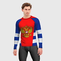 Рашгард мужской Россия герб спорт, цвет: 3D-принт — фото 2