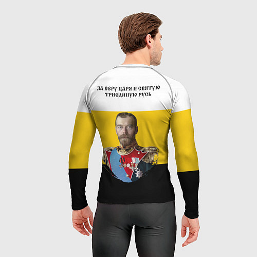 Мужской рашгард За веру царя Николай II крест черный / 3D-принт – фото 4