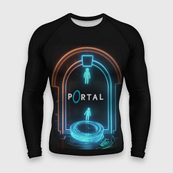 Мужской рашгард Portal neon style logo