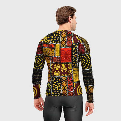 Мужской рашгард Разноцветный орнамент / 3D-принт – фото 4
