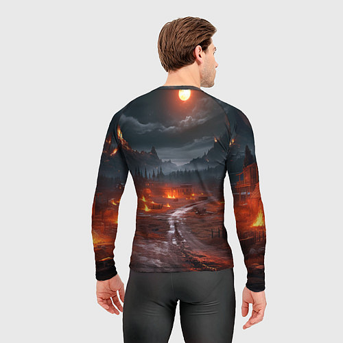 Мужской рашгард Женский PUBG девушка в огне / 3D-принт – фото 4
