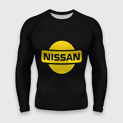 Рашгард мужской Nissan yellow logo, цвет: 3D-принт