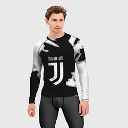 Рашгард мужской Juventus fc краски, цвет: 3D-принт — фото 2