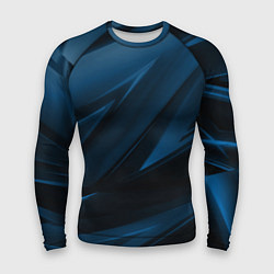 Рашгард мужской Geometry stripes blue neon, цвет: 3D-принт