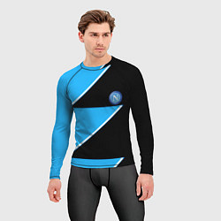 Рашгард мужской Napoli fc geometry blue, цвет: 3D-принт — фото 2