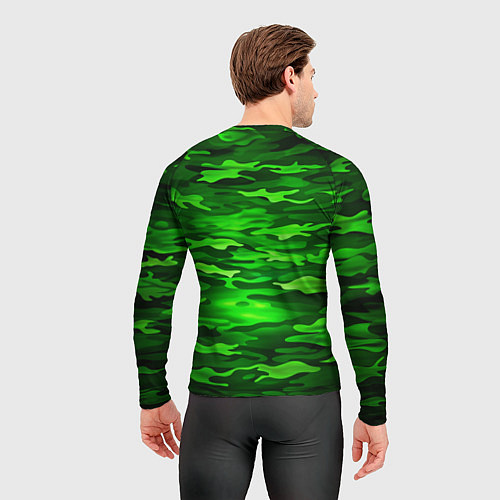 Мужской рашгард Зелёные водоросли-камуфляж / 3D-принт – фото 4