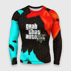 Рашгард мужской GTA 5 огненный стиль паттерн, цвет: 3D-принт