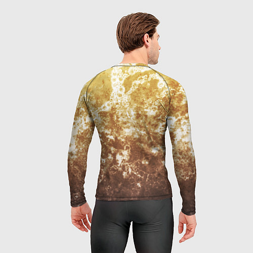 Мужской рашгард Абстракция - yellow sad weather / 3D-принт – фото 4