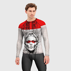 Рашгард мужской Футуристичная женщина-андроид, цвет: 3D-принт — фото 2