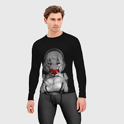Рашгард мужской Аниме девушка с сердцем в руках, цвет: 3D-принт — фото 2