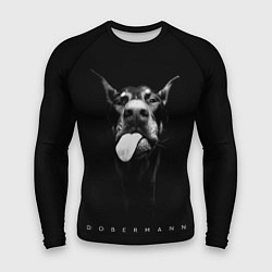 Рашгард мужской Dobermann head, цвет: 3D-принт