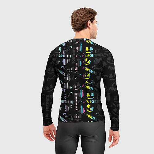 Мужской рашгард Marshmello black fortnite / 3D-принт – фото 4