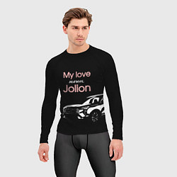 Рашгард мужской My love Haval Jolion чёрно-розовый, цвет: 3D-принт — фото 2