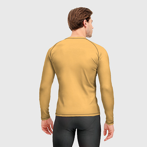 Мужской рашгард Эмоция радости - желтый / 3D-принт – фото 4