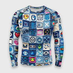 Мужской рашгард Пиксельный пэчворк