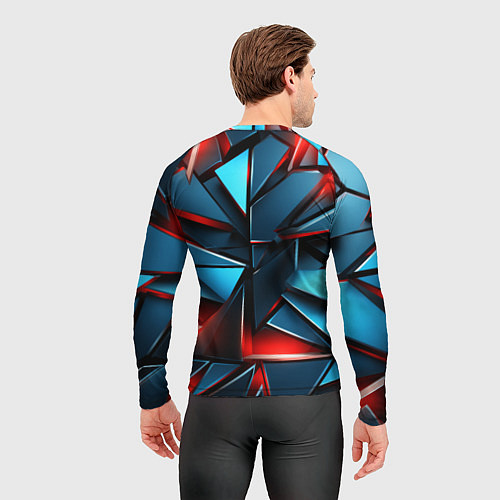 Мужской рашгард Геометрические осколки / 3D-принт – фото 4