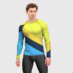Рашгард мужской Геометрия полосы спорт, цвет: 3D-принт — фото 2