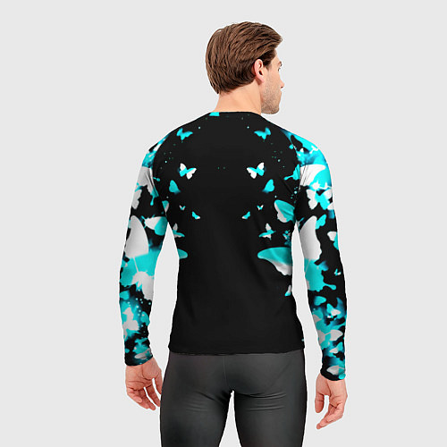 Мужской рашгард Bullet for my valentine бабочки / 3D-принт – фото 4
