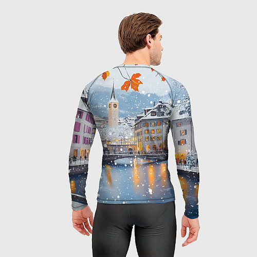 Мужской рашгард Предновогодний Санкт-Петербург / 3D-принт – фото 4