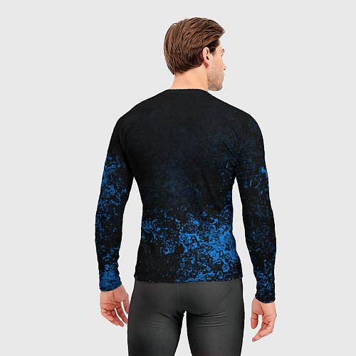 Мужской рашгард Horizon: Zero Dawn синие брызги красок / 3D-принт – фото 4