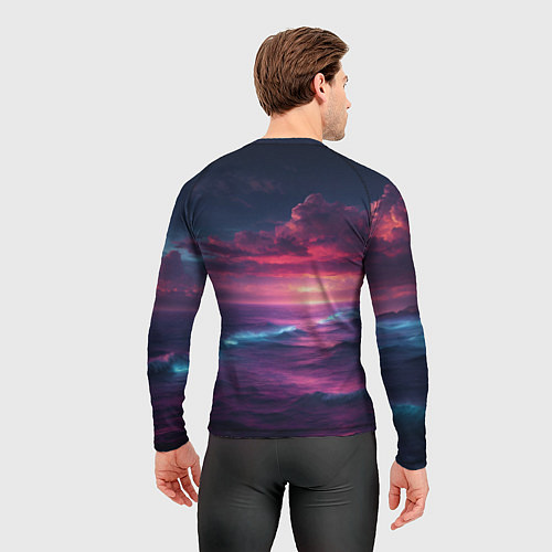 Мужской рашгард Night sea / 3D-принт – фото 4