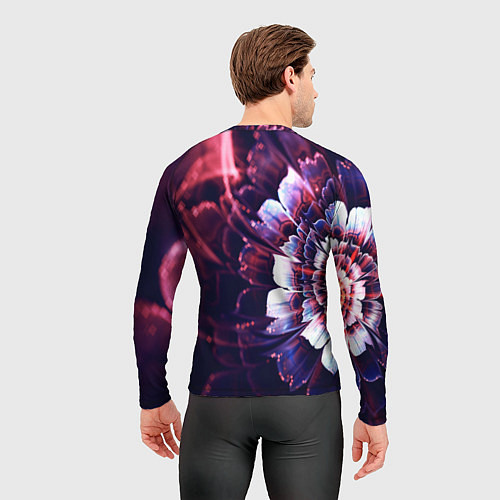 Мужской рашгард Фрактальный цветок абстракция / 3D-принт – фото 4