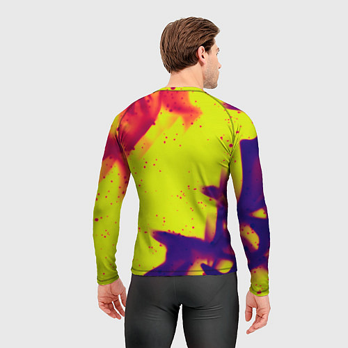 Мужской рашгард Serious Sam flame yellow / 3D-принт – фото 4