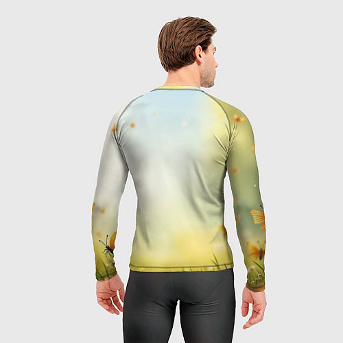 Мужской рашгард Козлёнок на лугу / 3D-принт – фото 4