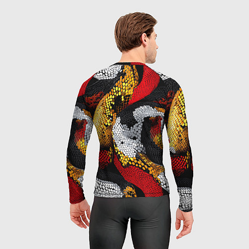 Мужской рашгард Яркий змеиный паттерн / 3D-принт – фото 4
