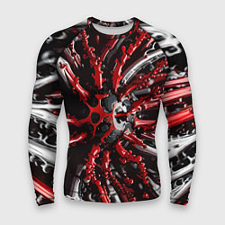 Рашгард мужской Красно-белая инфекция, цвет: 3D-принт