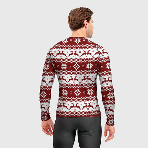 Мужской рашгард Скандинавский узор с оленями / 3D-принт – фото 4