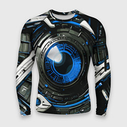 Рашгард мужской Синяя сфера киберпанк, цвет: 3D-принт