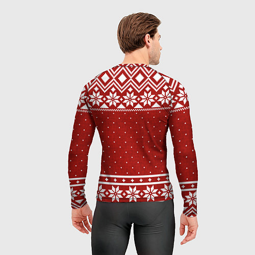 Мужской рашгард Почита новогодний свитер / 3D-принт – фото 4