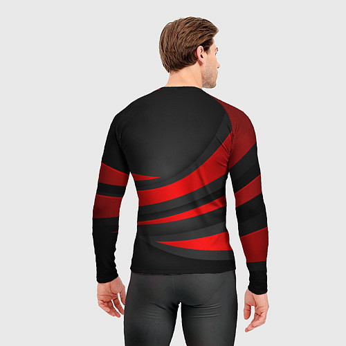 Мужской рашгард Exeed - красные линии / 3D-принт – фото 4