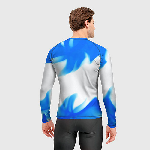 Мужской рашгард Linkin park blue flame / 3D-принт – фото 4