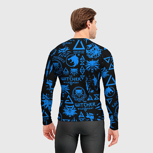Мужской рашгард The Witcher logo pattern / 3D-принт – фото 4