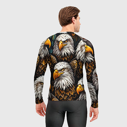 Мужской рашгард Белоголовые орлы / 3D-принт – фото 4