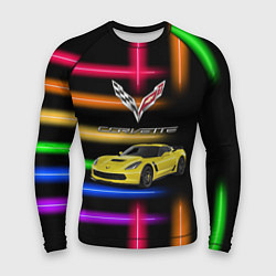 Рашгард мужской Chevrolet Corvette - racing team, цвет: 3D-принт