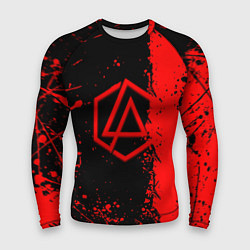 Рашгард мужской Linkin park краски всплеск текстура, цвет: 3D-принт
