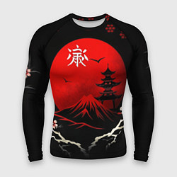 Рашгард мужской Japan red black nature, цвет: 3D-принт