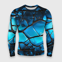 Мужской рашгард Синяя текстура объемных плит