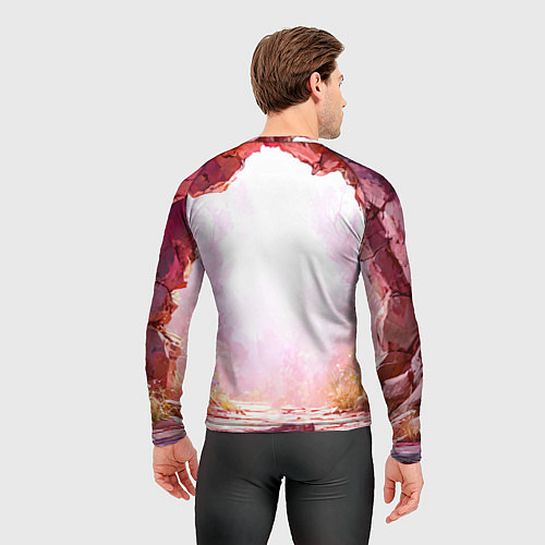 Мужской рашгард Осел в розовом свете / 3D-принт – фото 4