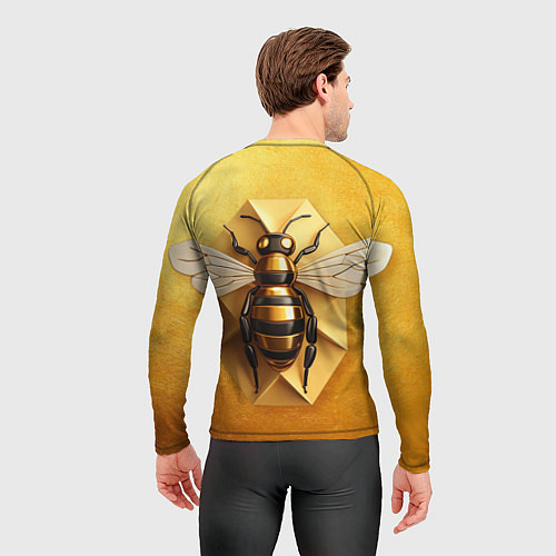 Мужской рашгард Пчела на золоте / 3D-принт – фото 4