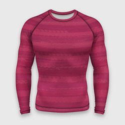 Рашгард мужской Малиновый розовый полосатый, цвет: 3D-принт