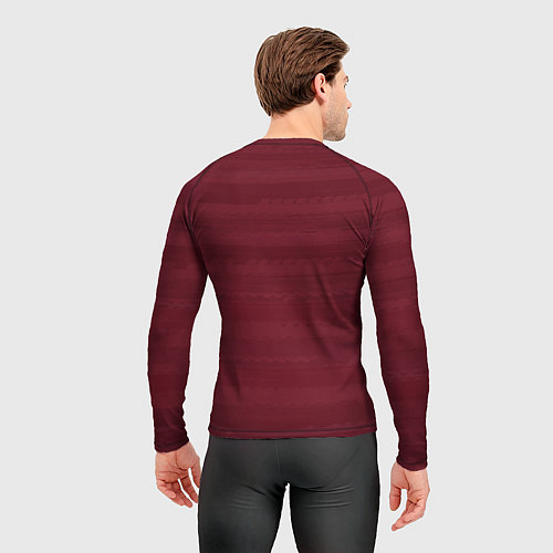 Мужской рашгард Винный красный полосатый / 3D-принт – фото 4