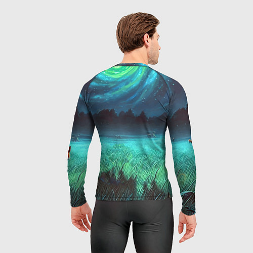 Мужской рашгард Рик и Морти на поляне - нейроарт / 3D-принт – фото 4