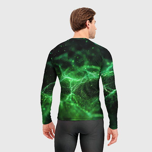 Мужской рашгард Зеленая связь текстура / 3D-принт – фото 4