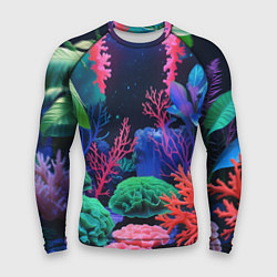 Рашгард мужской Подводный мир с кораллами, цвет: 3D-принт
