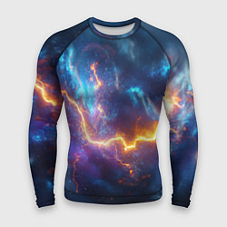 Мужской рашгард Космическая молния текстура