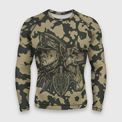 Рашгард мужской Пограничник с собакой, цвет: 3D-принт